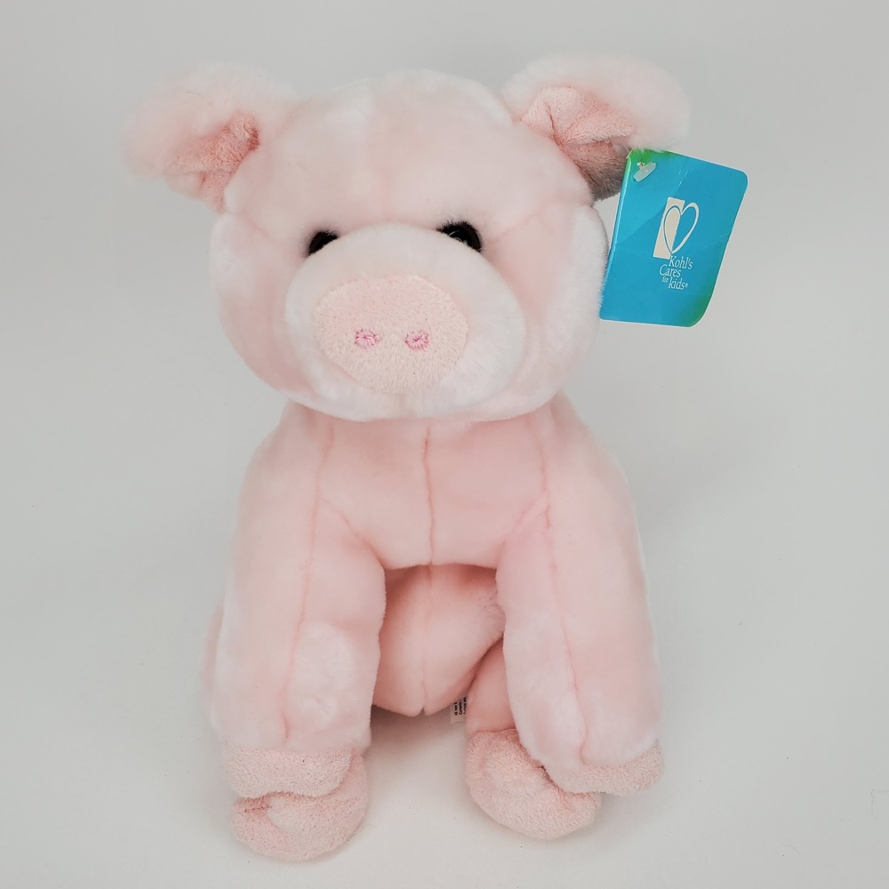 Kohls Cares for Kids Pink Pig Plush Stuffed Animal Toy 11 Inch Sitting Piggy